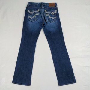 Big Star Remy Low-Rise Fit Dark Wash Size 28R Stitched Back Pockets